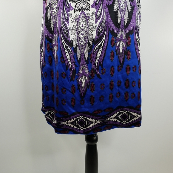 Muse Exclusively For Boston Proper Silk Paisley Print Summer Dress Sz 8. - Picture 4 of 13